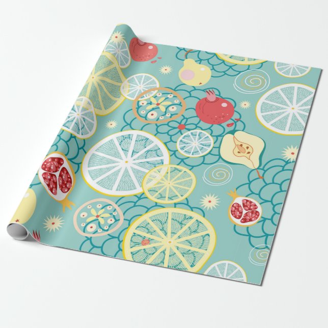 Fruchtstruktur Geschenkpapier (Ungerollt)