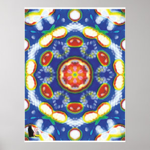 Fruchttooty Kinetic Collage Kaleidoscope Poster