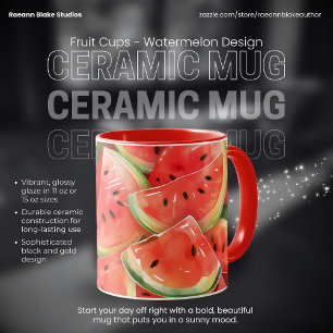 Fruchtups - Watermelon Design Keramik Tasse