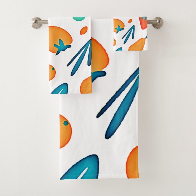 FruchtWhimsy: Verspieltes Muster Badhandtuch Set (Insitu)