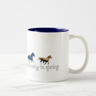 früh ein Morgen Zweifarbige Tasse