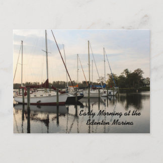 Früh Morgen am Edenton Marina Postkarte