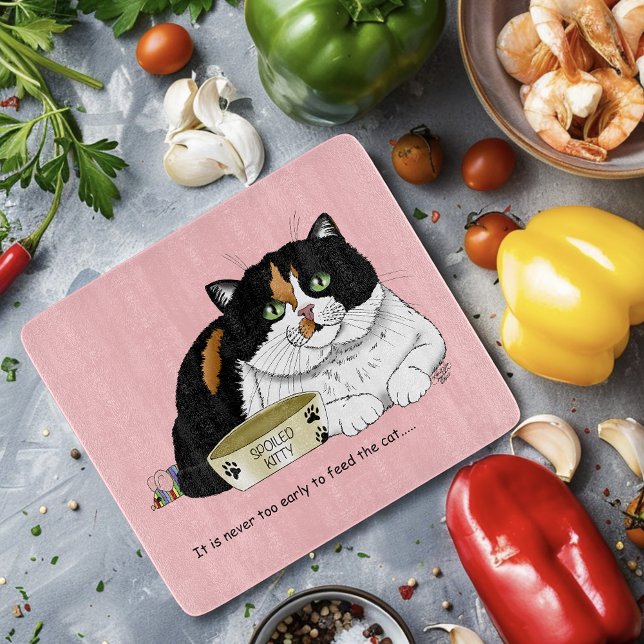 Früh Morgen Hunger Kitty Schneidebrett (Von Creator hochgeladen)