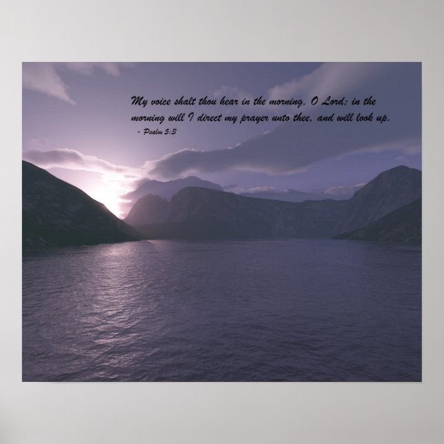 Früh Morgen mit Verse Poster (Vorne)