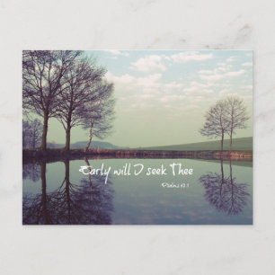Früh will ich das Bibelverse suchen Postkarte