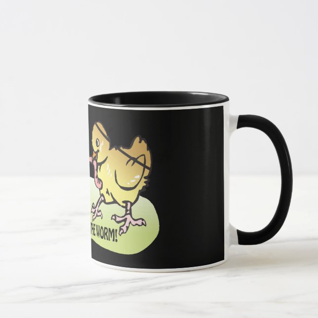Frühaufsteher erhält den Wurm Tasse (Rechts)