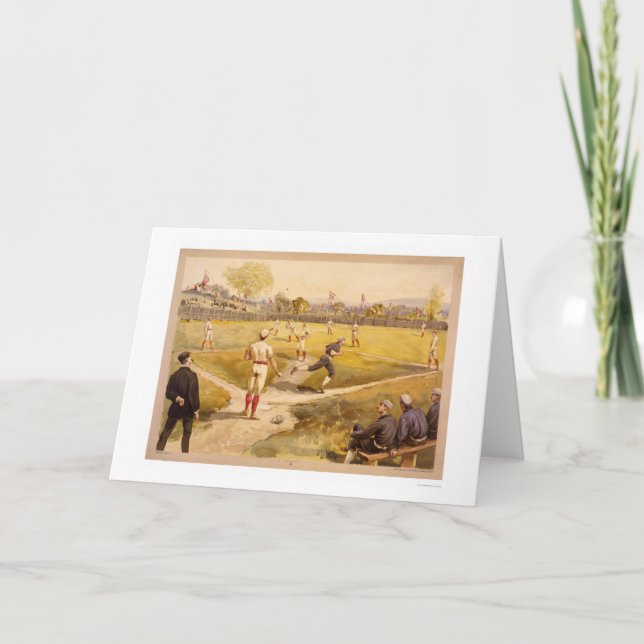 FrühBaseball Print 1887 Karte (Vorderseite)