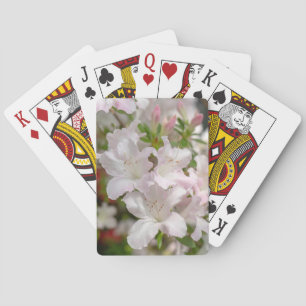 Frühblühende rosa Azaleenblüten Spielkarten