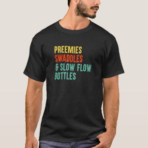 Frühchen Wickeltücher und Slow-Flow-Flaschen NICU- T-Shirt