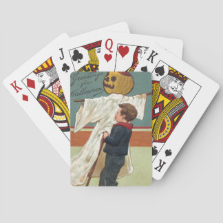 Frühe 1900er Vintage-Halloween-Grüße Spielkarten