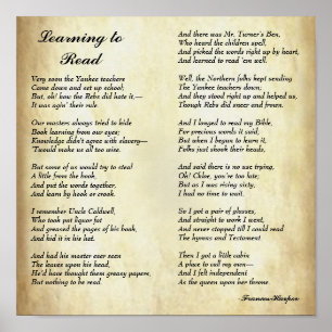Frühe afrikanische Gedichte lernen zu lesen Poster