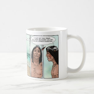 Frühe amerikanische Siedler Offbeat Cartoon Gesche Kaffeetasse
