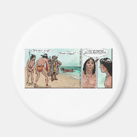 Frühe amerikanische Siedler Offbeat Cartoon Gesche