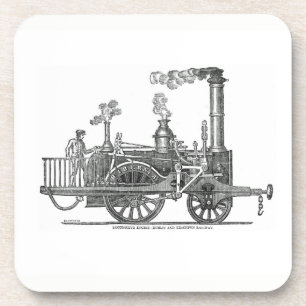 Frühe Dampflokomotive Getränkeuntersetzer