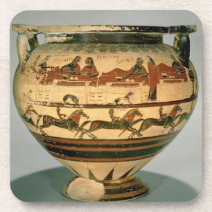 Frühe korinthische Schwarzzahl Spalte-krater Getränkeuntersetzer