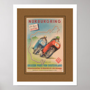 FRÜHE MOTORRAD-WERBUNG IN DRUCKFORM POSTER
