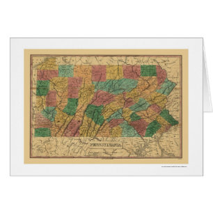 Frühe Pennsylvania-Eisenbahn-Karte 1829