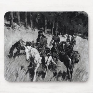 Frühe Pioniere auf dem blauen Ridge Mousepad