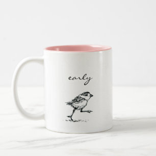 Frühe Vogel-Tasse Zweifarbige Tasse
