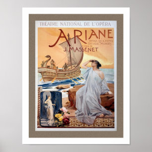FRÜHER 'ARIANE'-OPERNDRUCK POSTER