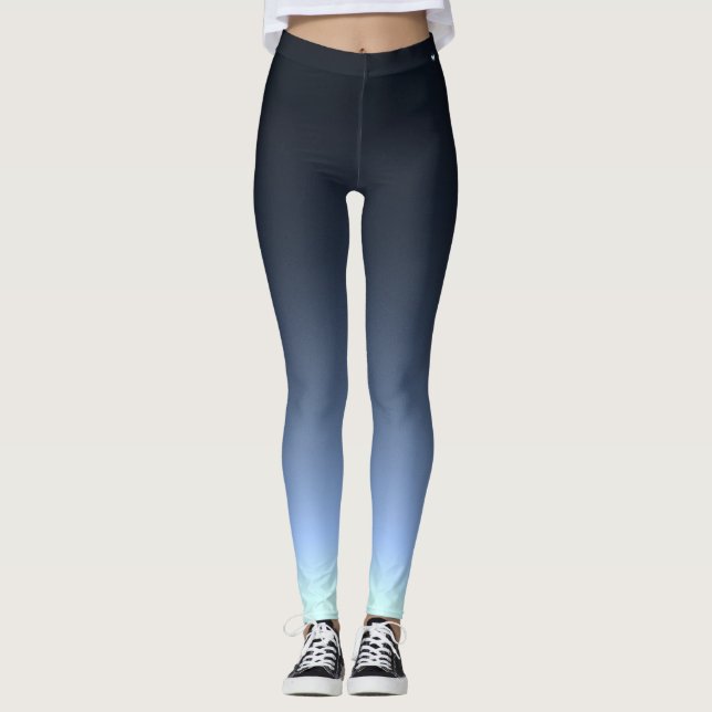 Früher blauer Sonnenaufgang Leggings (Vorderseite)