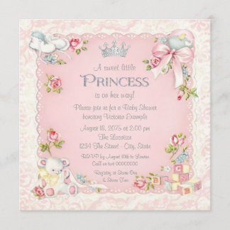 Früher einmal Princess Baby Dusche Einladung