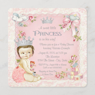 Früher einmal Princess Baby Dusche Einladung