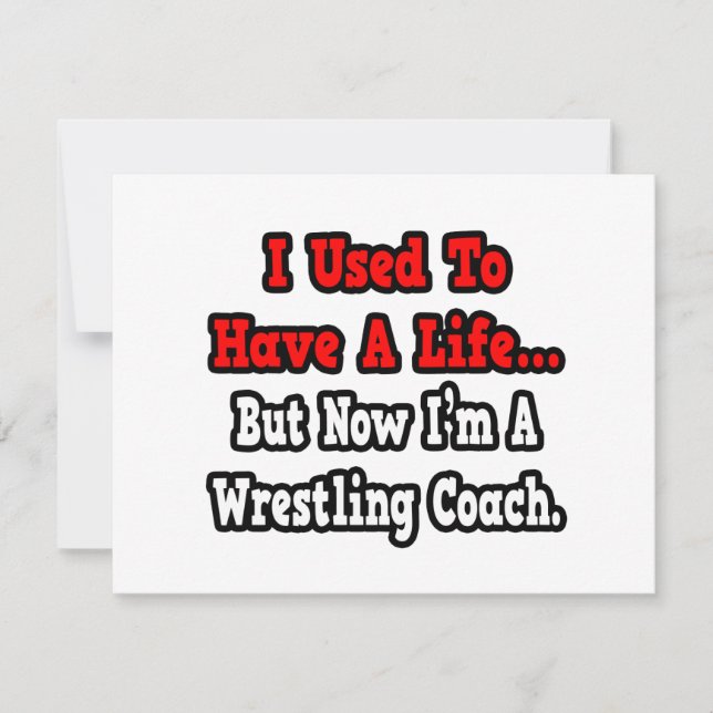Früher hatte ich einen Wrestling-Coach. (Vorderseite)