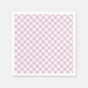 Früher Herbst-Retro-Gingham Warmes Lila Serviette