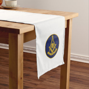 Früher Master Freemason Masonic Mauerwerk Kompass Großer Tischläufer