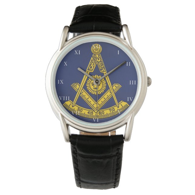 Früher Master Freemason Square und Compass Masonic Armbanduhr (Vorderseite)
