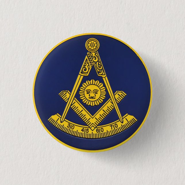 Früher Master Freemason Square und Compass Masonic Button (Vorderseite)