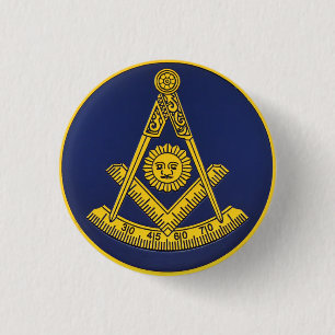 Früher Master Freemason Square und Compass Masonic Button