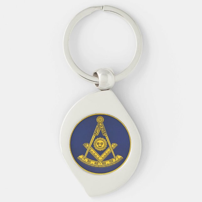 Früher Master Freemason Square und Compass Masonic Schlüsselanhänger (Vorderseite)