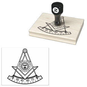 Früher Meister Freemasonplatz Kompass Masonic Gummistempel