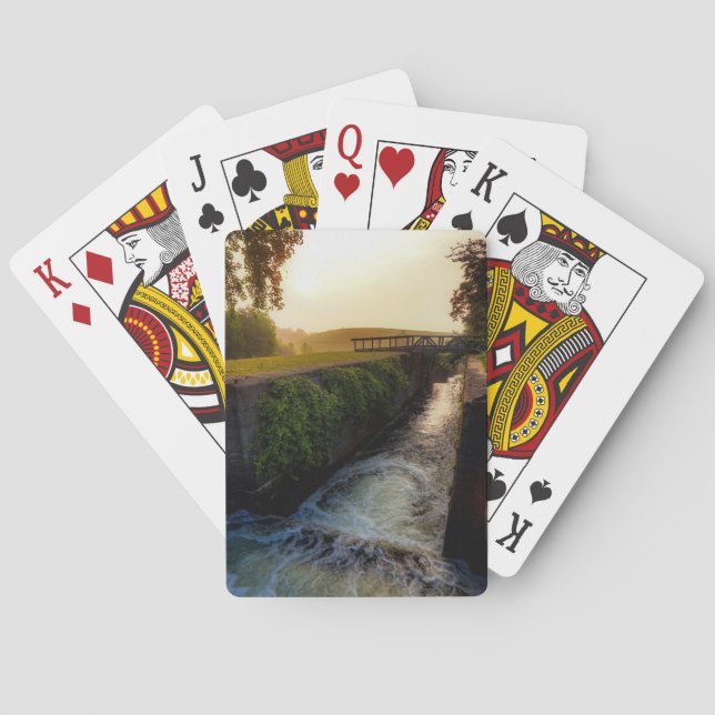 Früher Morgen an den fünf Mähdreschern Spielkarten (Rückseite)