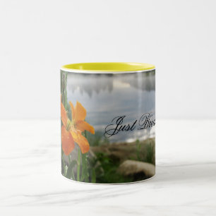 Früher Morgen-Nebel, atmen gerade Zweifarbige Tasse