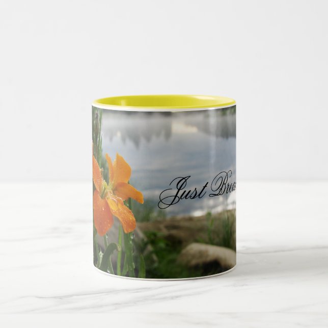Früher Morgen-Nebel, atmen gerade Zweifarbige Tasse (Mittel)