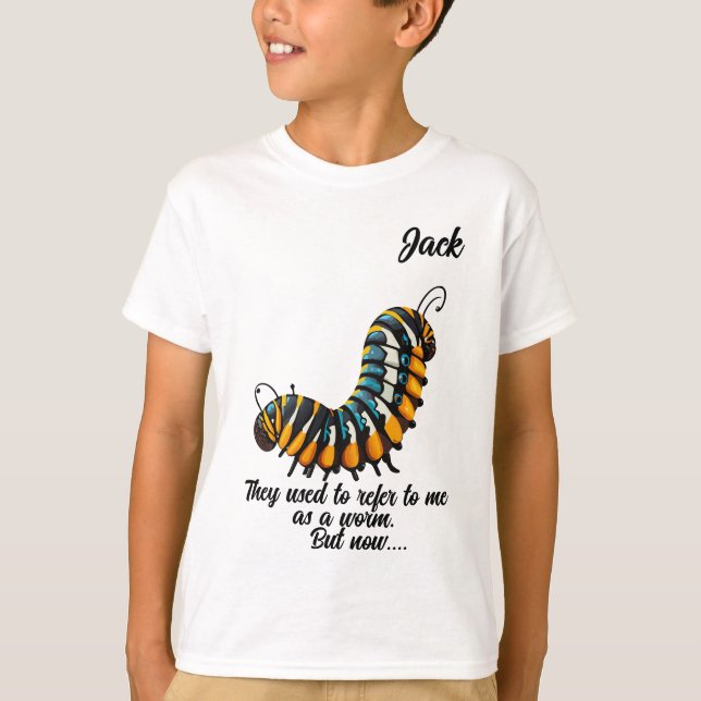 "Früher.." T - Shirt des anpassbaren Jungen (Vorderseite)