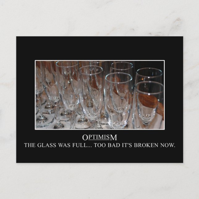 Früher war mein Glas voll Postkarte (Vorderseite)