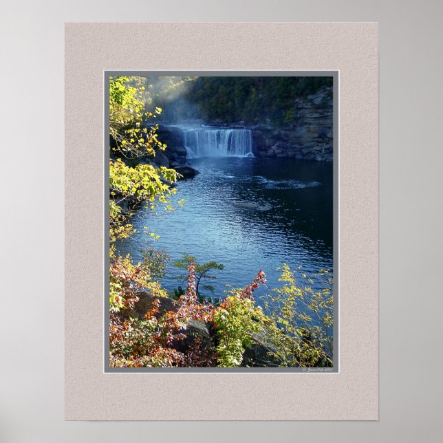Früherer Herbst bei Cumberland Falls, Kentucky Poster (Vorne)