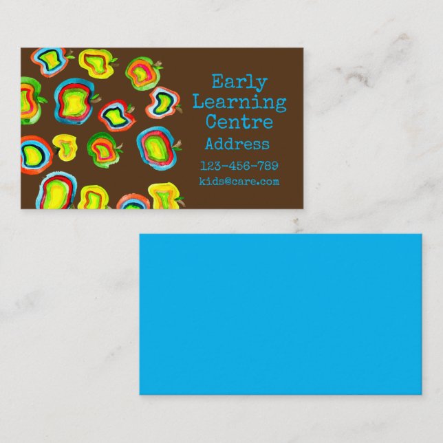 Früheres Lernen Die Business Card für Tagespflege Visitenkarte (Vorne/Hinten)