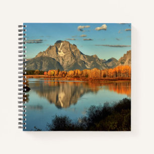 Früheres Licht in Wyomoming an der Oxbow Bend Notizbuch