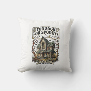 Frühes Halloween-Shirt Vintage Spukhaus-Design Kissen
