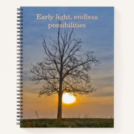 Frühes Licht Endlose Möglichkeiten Sonnenaufgang  Notizbuch