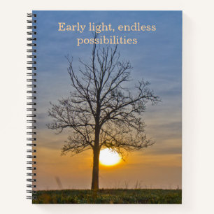 Frühes Licht Endlose Möglichkeiten Sonnenaufgang Notizbuch