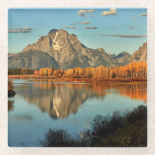Frühes Licht in Wyoming an Oxbow Biegung Glasuntersetzer