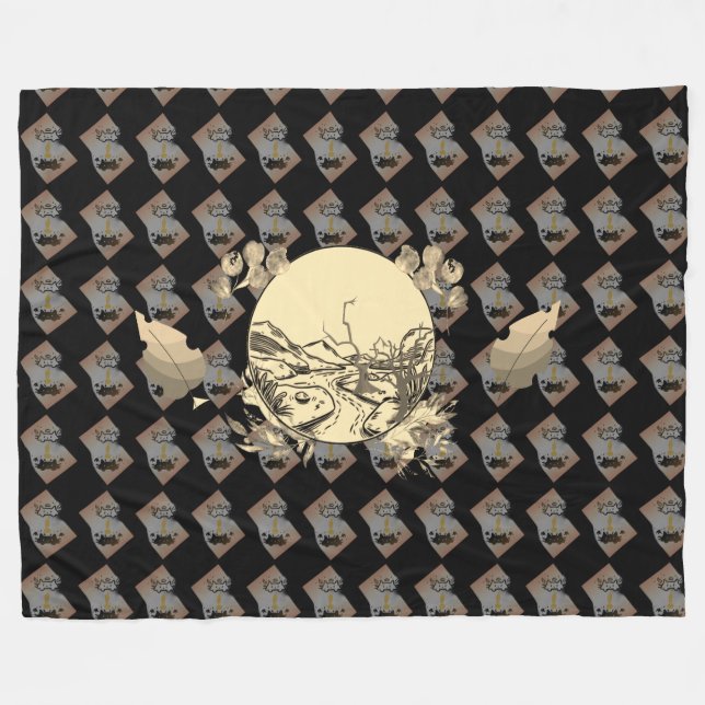 Frühhistorischer Bildungs-Fleece-Decke Fleecedecke (Vorderseite (Horizontal))