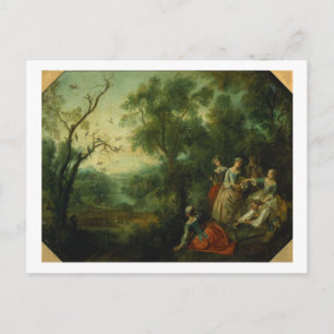 Frühjahr 1738 (Öl auf Leinwand) Postkarte