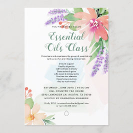 Frühjahr-Aquarell-BlumenÖl-Klasse Einladung